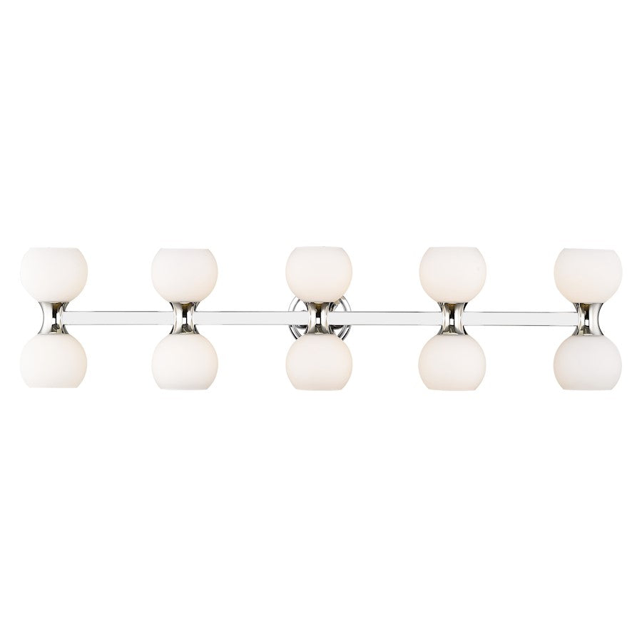 Z-Lite Artemis 10 Light Vanity, Chrome/Matte Opal - 494-10V-CH