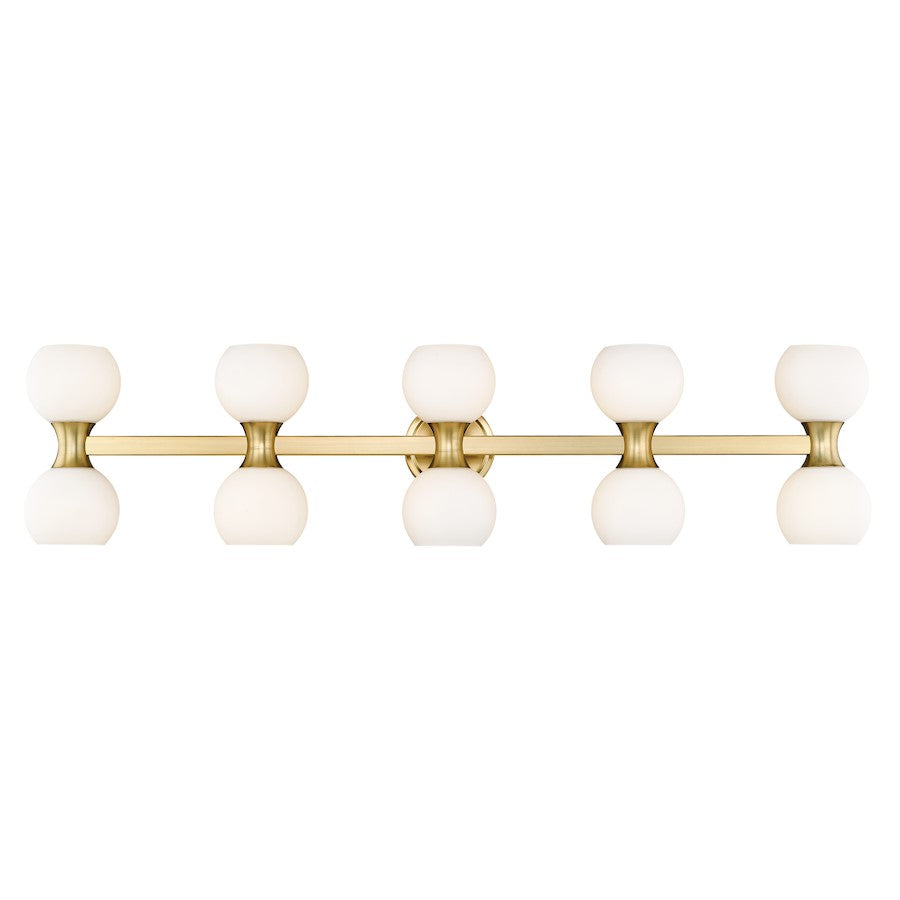 Z-Lite Artemis 10 Light Vanity, Modern Gold/Matte Opal - 494-10V-MGLD