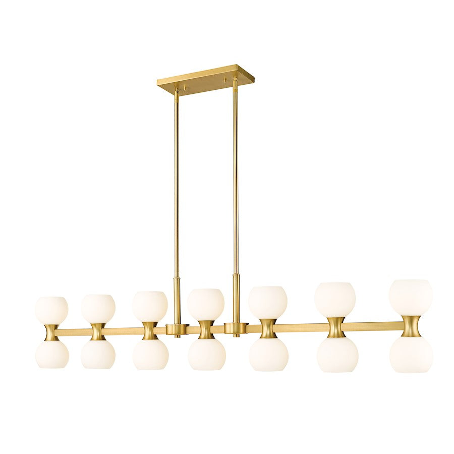 Z-Lite Artemis 14 Light Island, Modern Gold/Matte Opal - 494-14L-MGLD