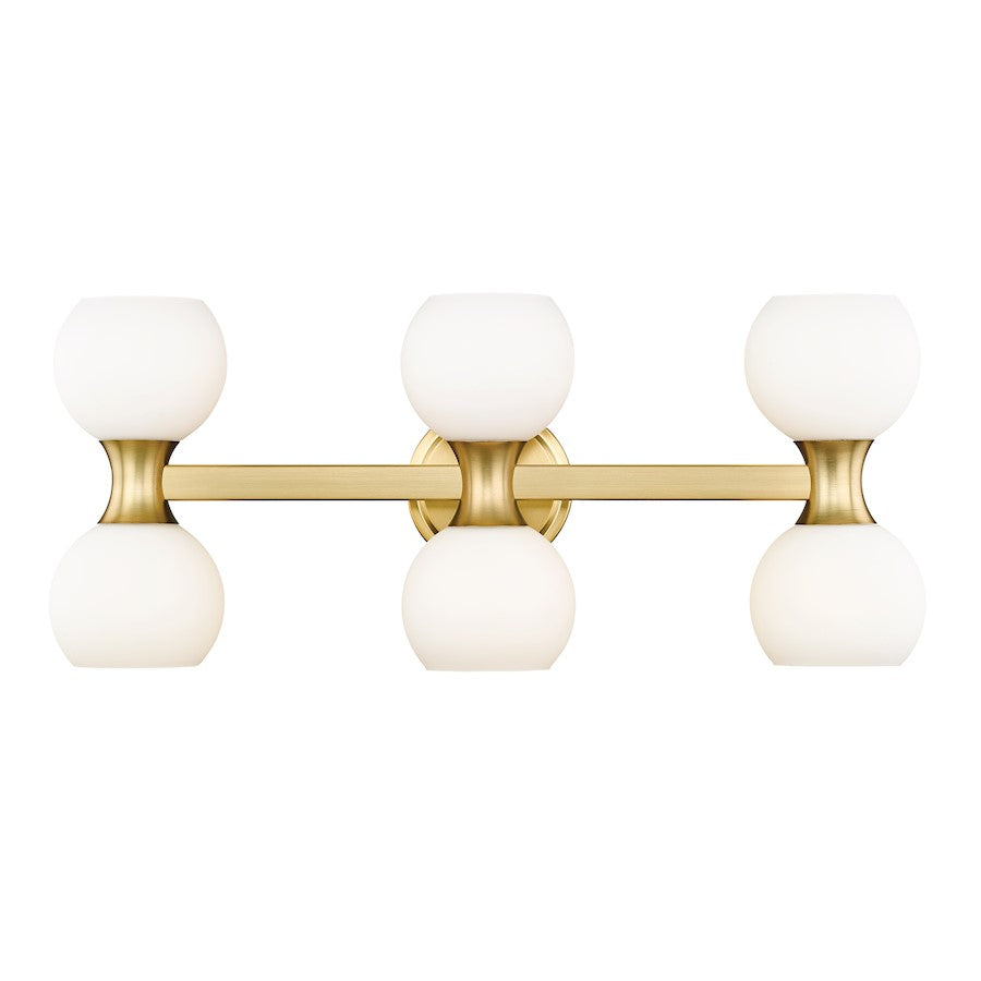 Z-Lite Artemis 6 Light Vanity, Modern Gold/Matte Opal - 494-6V-MGLD