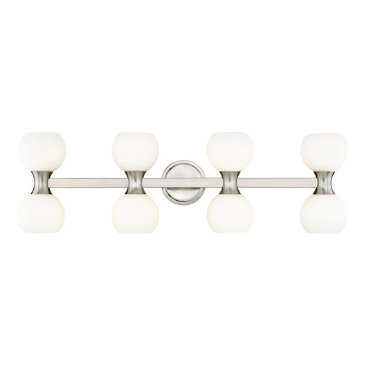 Z-Lite Artemis 8 Light Vanity, Brushed Nickel/Matte Opal - 494-8V-BN