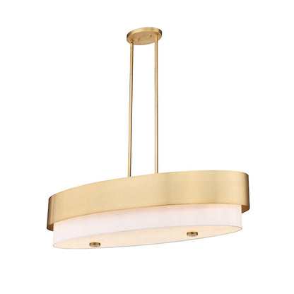 Z-Lite Counterpoint 5 Light Island, Modern Gold/White - 495-42L-MGLD