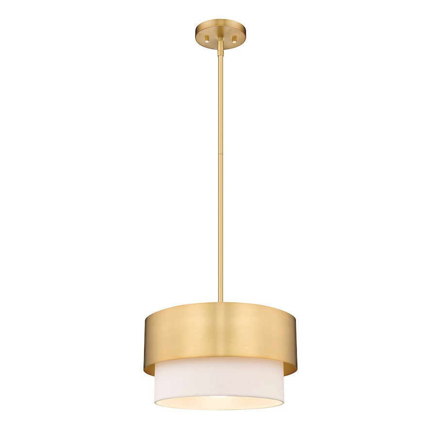 Z-Lite Counterpoint 1 Light 12" Pendant, Modern Gold/White - 495P12-MGLD