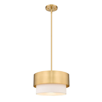 Z-Lite Counterpoint 1 Light 12" Pendant, Modern Gold/White - 495P12-MGLD