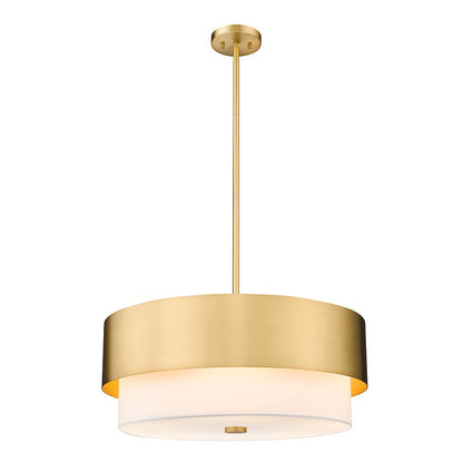 Z-Lite Counterpoint 5 Light Pendant, Modern Gold/White - 495P24-MGLD