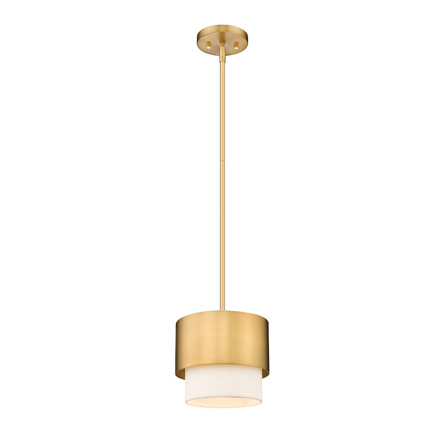 Z-Lite Counterpoint 1 Light 7" Pendant, Modern Gold/White - 495P7-MGLD