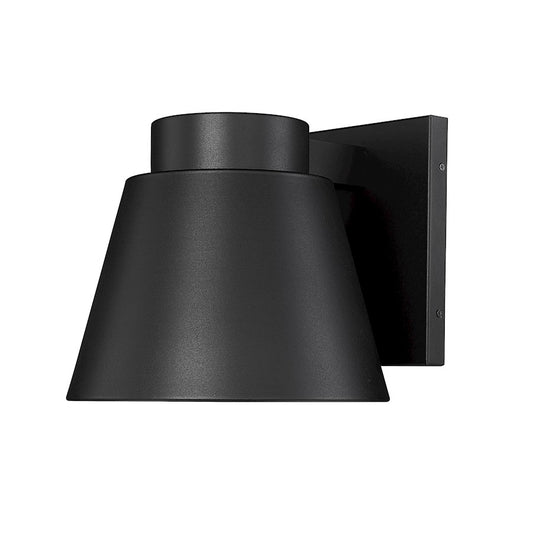 Z-Lite Asher 1 Light Outdoor Wall Sconce, Black/Sandblast - 544B-BK-LED