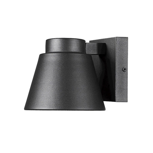 Z-Lite Asher 1 Light Outdoor Wall Sconce, Black/Sand Blast - 544S-BK-LED