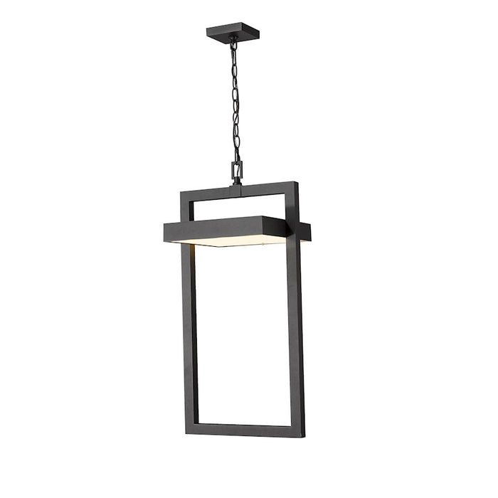 Z-Lite Luttrel 1 Light 29" Outdoor Chain Ceiling, Black, Sand