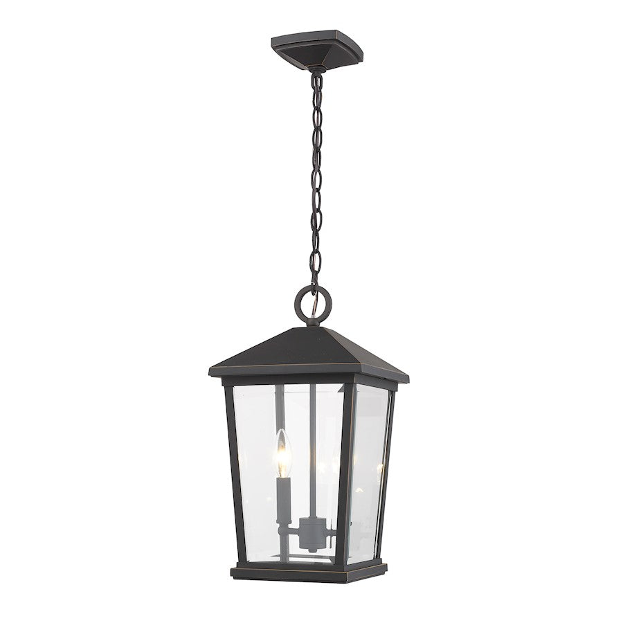 Z-Lite 2 Light Beacon 9" Outdoor Chain Mount, Oil Rubbed Bronze - 568CHB-ORB