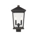Z-Lite Beacon 2 Light Outdoor Sq. Post Mount, Bronze/Clear Beveled - 568PHBS-ORB
