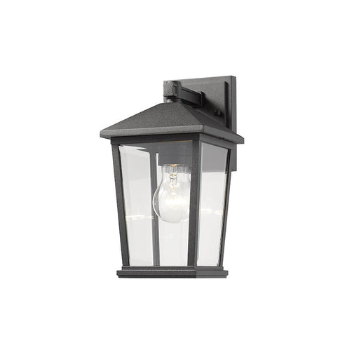 Z-Lite Beacon 1 Light Outdoor Wall Sconce, Black/Clear Beveled - 568S-BK
