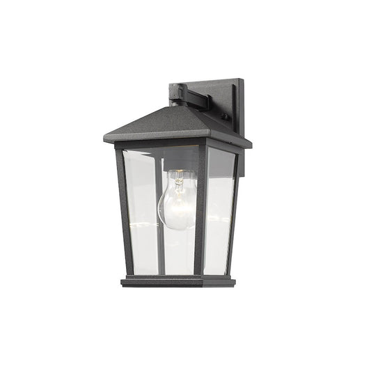 Z-Lite 1 Light Beacon 6" Outdoor Wall Sconce, Black - 568S-BK
