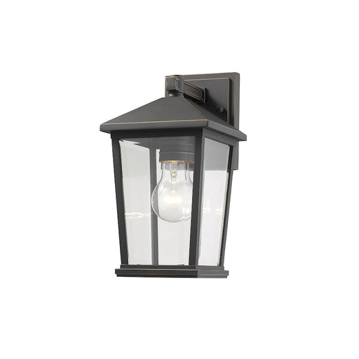 Z-Lite Beacon 1 Light Outdoor Wall Sconce, Bronze/Clear Beveled - 568S-ORB