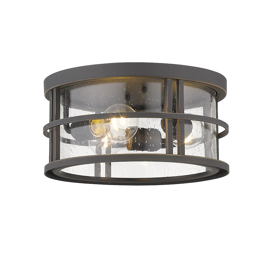 Z-Lite 3 Light Jordan 12" Outdoor Flush Mount, Oil Rubbed Bronze - 570F-ORB