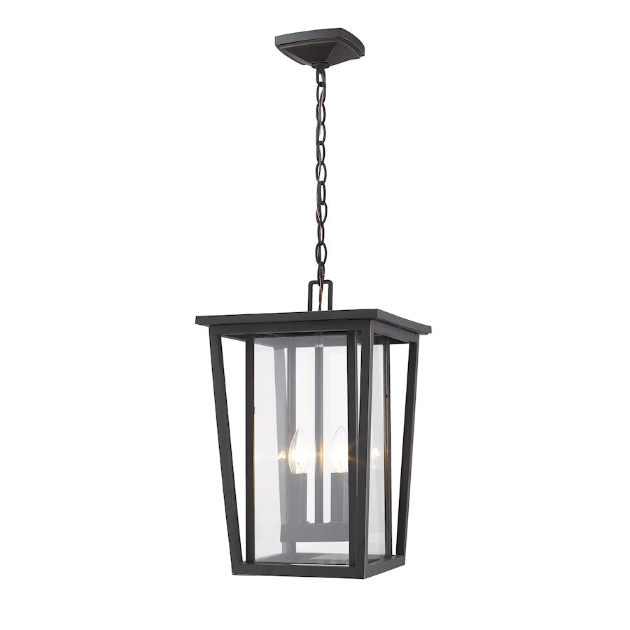 Z-Lite 2 Light Seoul 11" Outdoor Chain Mount, Oil Rubbed Bronze - 571CHB-ORB