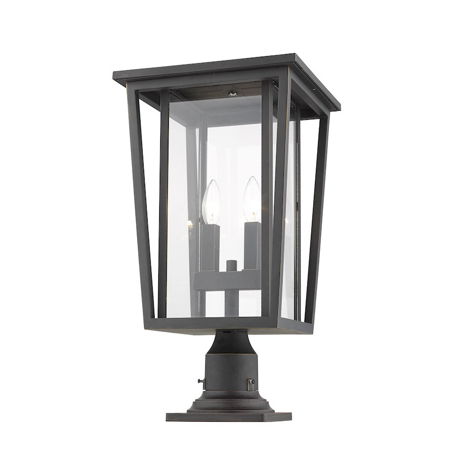 Z-Lite 2 Light Seoul 11" Outdoor Pier Mount, Bronze - 571PHBR-533PM-ORB