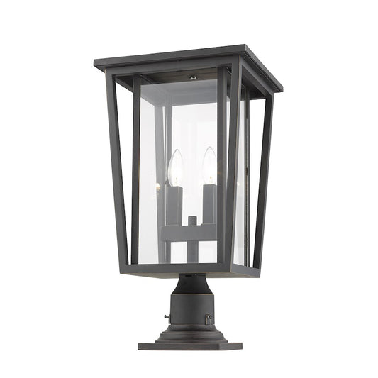 Z-Lite 2 Light Seoul 11" Outdoor Pier Mount, Bronze - 571PHBR-533PM-ORB