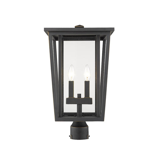 Z-Lite 2 Light Seoul 11" Outdoor Post Light, Bronze - 571PHBR-ORB