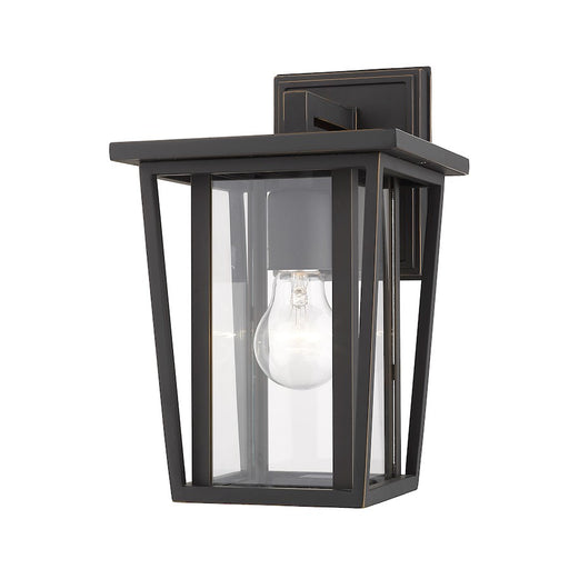 Z-Lite Seoul 1 Light Outdoor Wall Sconce, Oil Rubbed Bronze/Clear - 571S-ORB