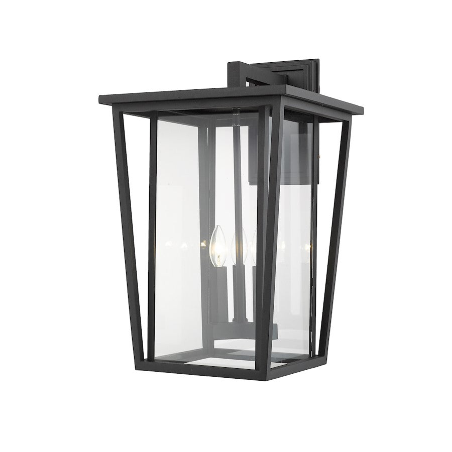 Z-Lite 3 Light Seoul 14" Outdoor Wall Sconce, Black - 571XL-BK