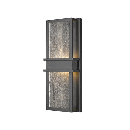 Z-Lite Eclipse 2 Light 18" Outdoor Wall Sconce, Black/Seedy - 577M-BK-LED