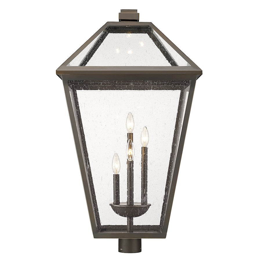 Z-Lite Talbot 4 Light 34.25" Outdoor Post Mount, Bronze/Seedy