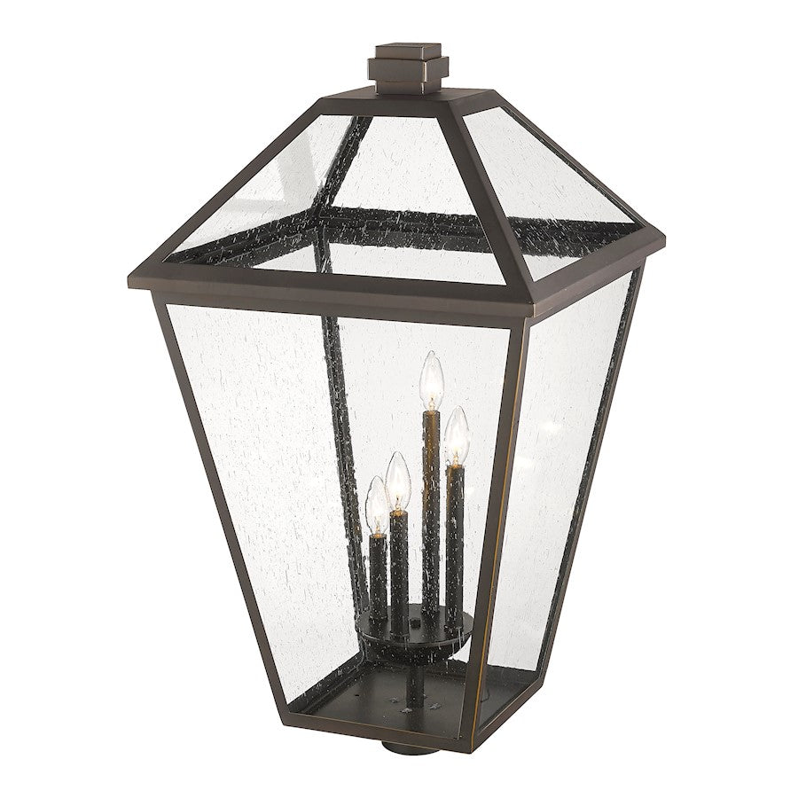 Z-Lite Talbot 4 Light 34.25" Outdoor Post Mount, Bronze/Seedy