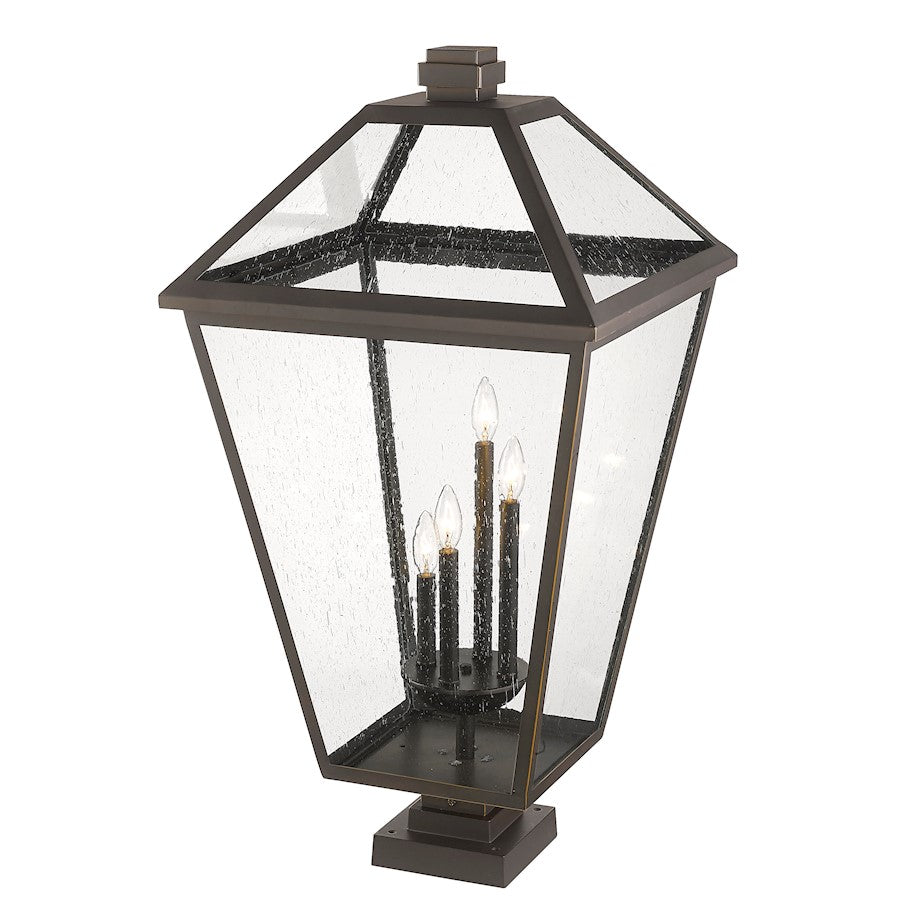 Z-Lite Talbot 4 Light Outdoor Pier Mount, Bronze/Seedy