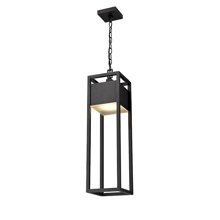 Z-Lite Barwick 1 Light 27" Outdoor Chain Mount Ceiling, Black