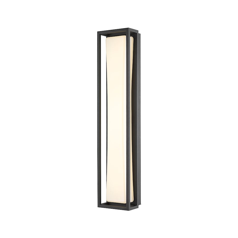 Z-Lite Baden 1 Light 24" Outdoor Wall Sconce in Black/White - 587M-BK-LED