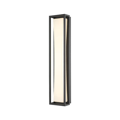 Z-Lite Baden 1 Light 24" Outdoor Wall Sconce in Black/White - 587M-BK-LED