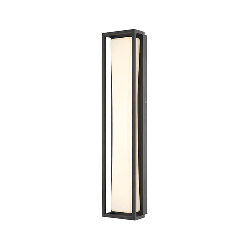 Z-Lite Baden 1 Light 24" Outdoor Wall Sconce in Black/White - 587M-BK-LED
