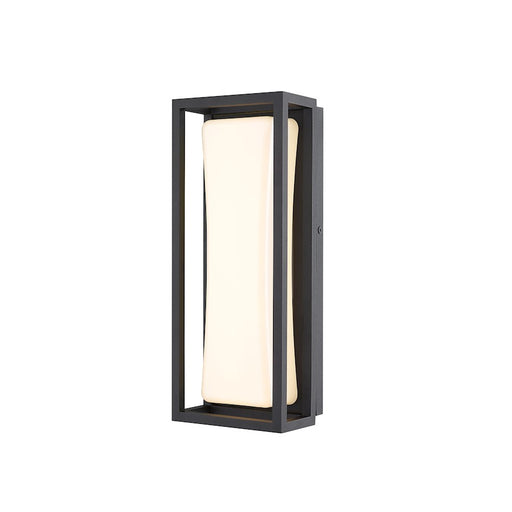 Z-Lite Baden 1 Light 12" Outdoor Wall Sconce in Black/White - 587S-BK-LED