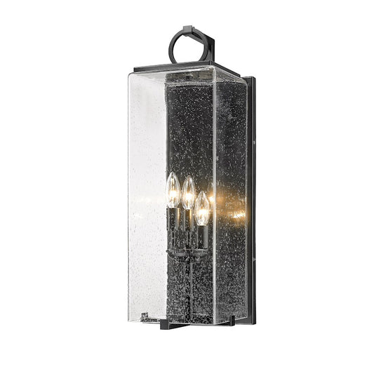 Z-Lite Sana 3 Light Outdoor Wall Sconce, Black/Seedy - 592B-BK