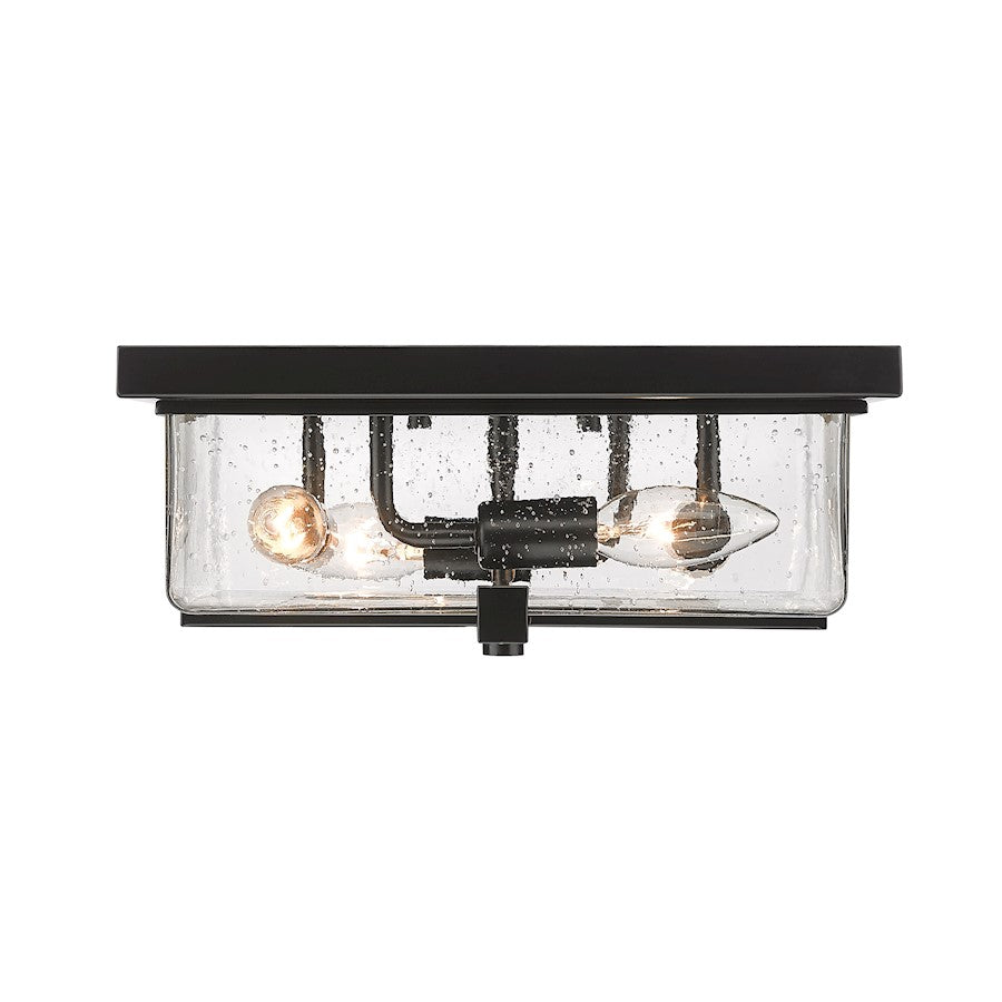 Z-Lite Sana 4 Light Outdoor Flush Ceiling Mount, Black