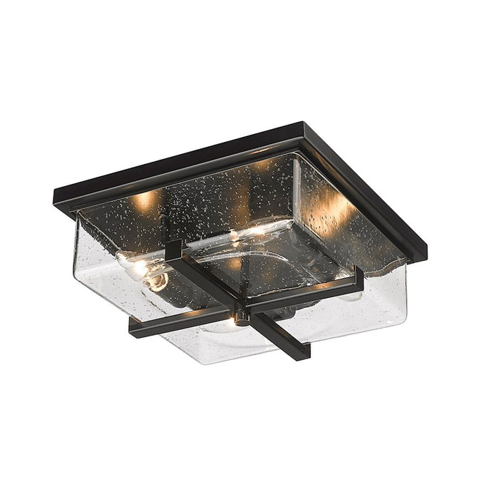 Z-Lite Sana 4 Light Outdoor Flush Ceiling Mount, Black