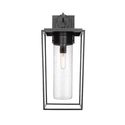 1 Light Outdoor Wall Sconce, Black