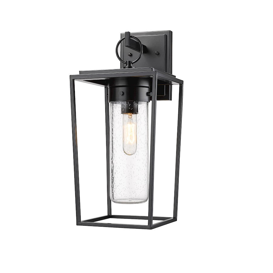 Z-Lite Sheridan 1 Light 9" Outdoor Wall Sconce in Black/Seedy - 594M-BK