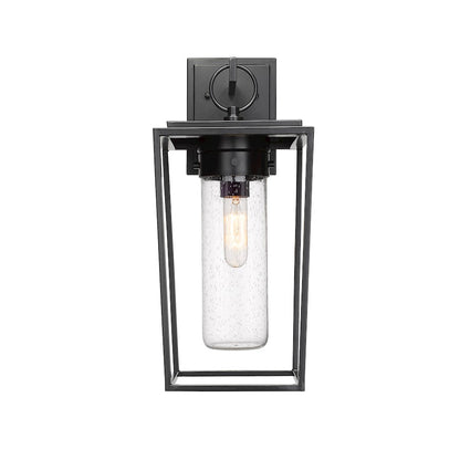 1 Light Outdoor Wall Sconce, Black