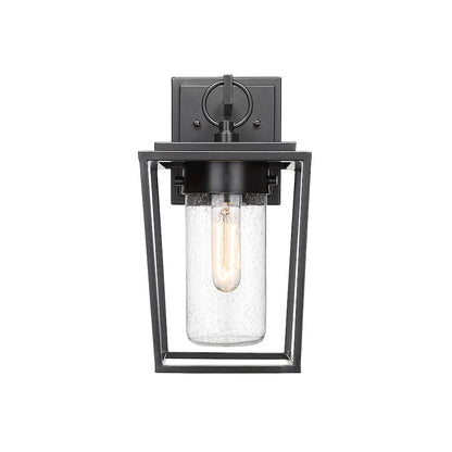 1 Light Outdoor Wall Sconce, Black