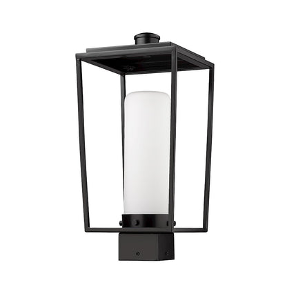 Z-Lite Sheridan 1 Light Outdoor Post Mount/Round, Black