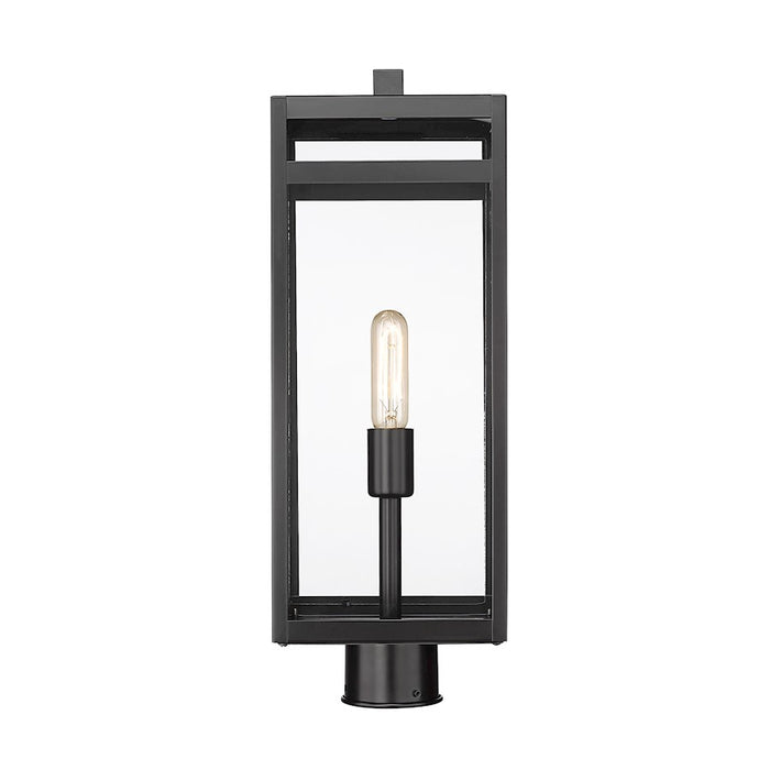 Z-Lite Nuri 1 Light Outdoor Post Mount in Black/Clear