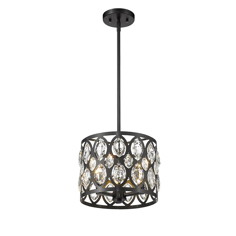 Dealey Chandelier, Black, Black