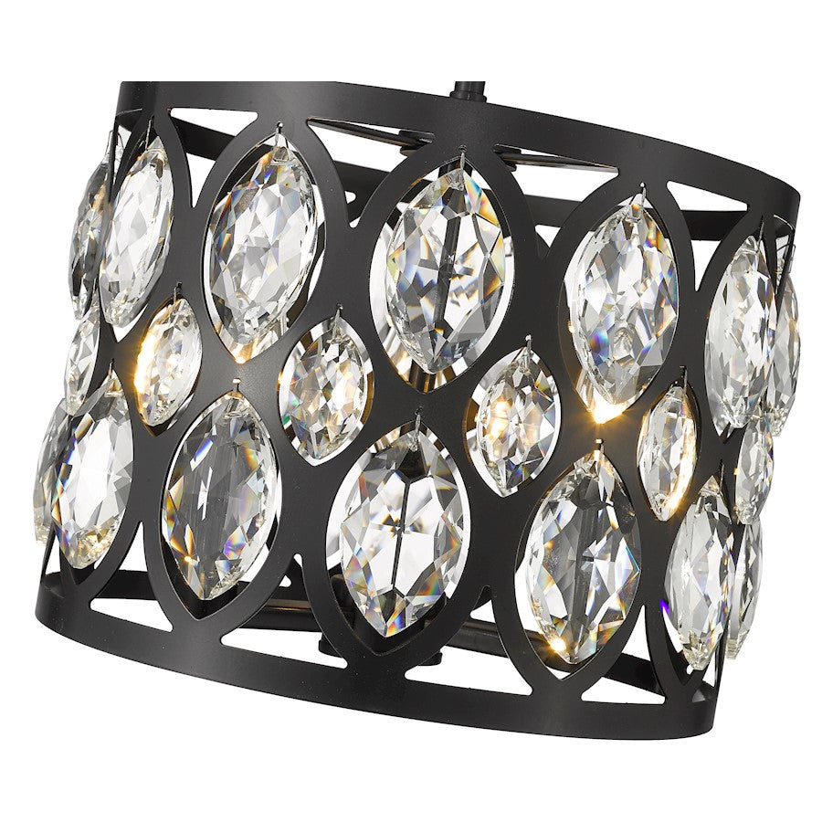 Dealey Chandelier, Black, Black