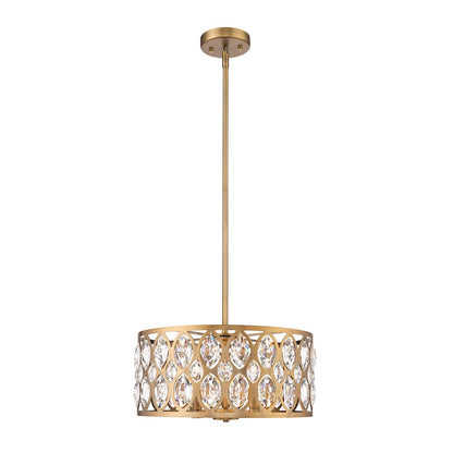 Z-Lite Dealey 5 Light Chandelier, Heirloom Brass/Clear - 6010-20HB