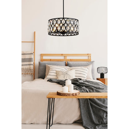 Dealey Chandelier, Black, Black