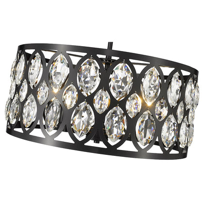 Dealey Chandelier, Black, Black