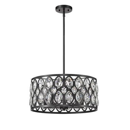 Dealey Chandelier, Black, Black