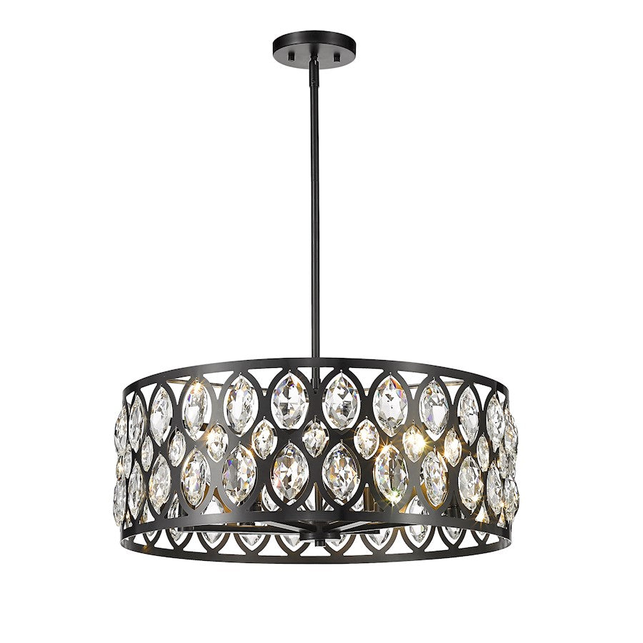 Dealey Chandelier, Black, Black